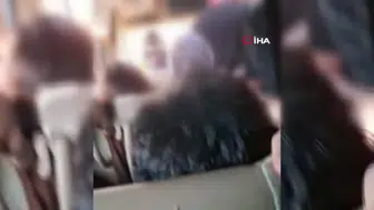 Aksaray'da öğrenci servisi tıklım tıklım dolu geldi