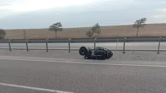 Kulu'da kontrolden çıkan motosiklet devrildi, 1 kişi yaralandı