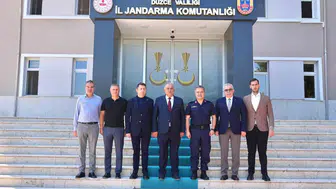Düzce ticaret ve sanayi odası, jandarma komutanı ile bir araya geldi