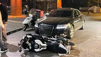 Kayseri'de motosiklet otomobile çarptı, bir kişi yaralandı