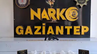 Gaziantep'te düzenlenen operasyonda uyuşturucu ve silah ele geçirildi