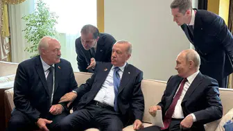 Erdoğan, Putin ve Lukaşenko'dan dostluk dolu bir buluşma
