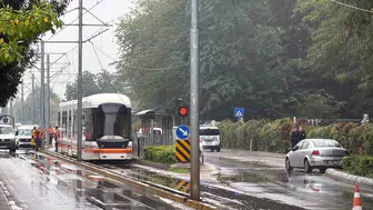 Eskişehir'de tramvay ulaşımında katener arızası etkisi