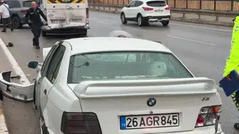 Eskişehir'de sağanak sonrası zincirleme kaza meydana geldi