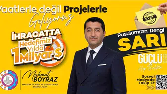 Malatya ticaret ve sanayi odası başkan adayı boyraz, pusula rengini duyurdu