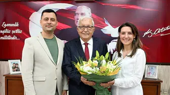 Karadeniz Ereğli Belediye Başkanı Posbıyık'a hastane yöneticilerinden ziyaret
