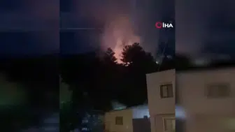Hatay'da havai fişeğin isabet ettiği ormanlık alanda yangın çıktı