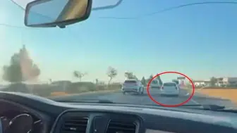 Diyarbakır'da makas atan sürücü trafiği tehlikeye soktu