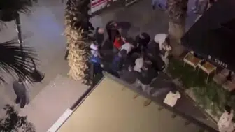 Silivri Sahili'nde kavga anları: 1 kişi hastaneye kaldırıldı