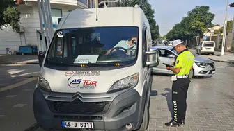 Salihli'de okul servisleri için güvenlik denetimleri başladı