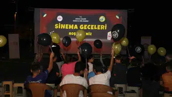Hasanlar köyünde yaz akşamlarına nostaljik sinema keyfi