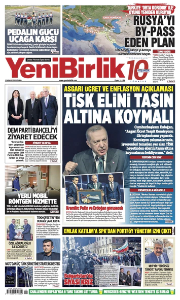 Yeni Birlik Gazetesi | 12 Aralık 2025