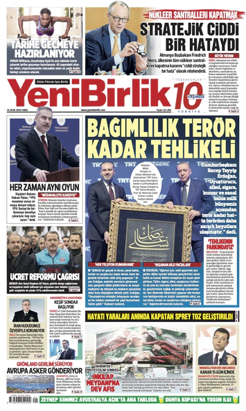 Yeni Birlik Gazetesi | 16 Ocak 2026