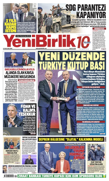 Yeni Birlik Gazetesi | 23 Ocak 2026