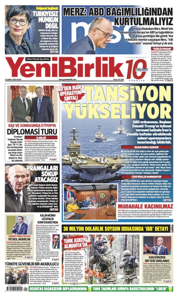 Yeni Birlik Gazetesi | 14 Şubat 2026