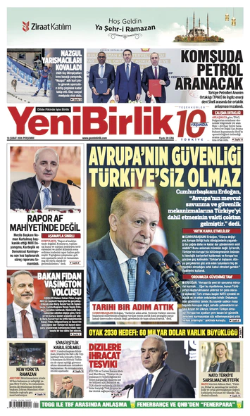 Yeni Birlik Gazetesi | 19 Şubat 2026