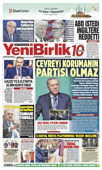 Yeni Birlik Gazetesi | 21 Şubat 2026