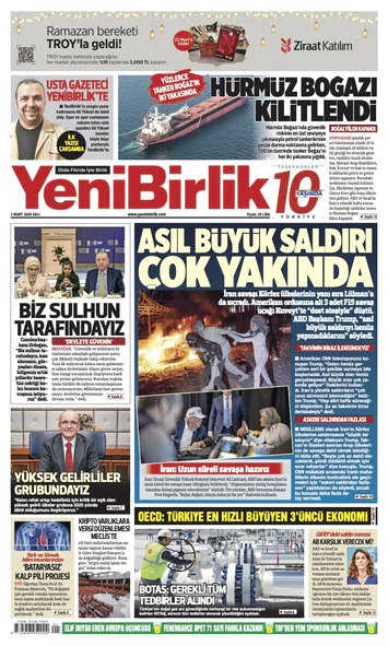 Yeni Birlik Gazetesi | 3 Mart 2026