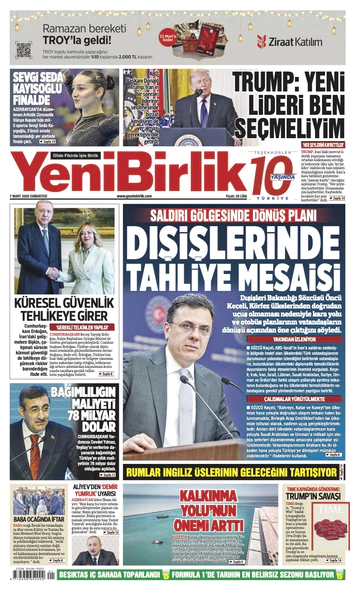Yeni Birlik Gazetesi | 7 Mart 2026