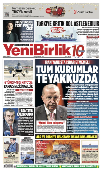 Yeni Birlik Gazetesi | 10 Mart 2026