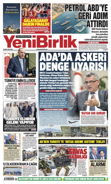 Yeni Birlik Gazetesi | 20 Mart 2026