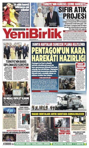 Yeni Birlik Gazetesi | 29 Mart 2026