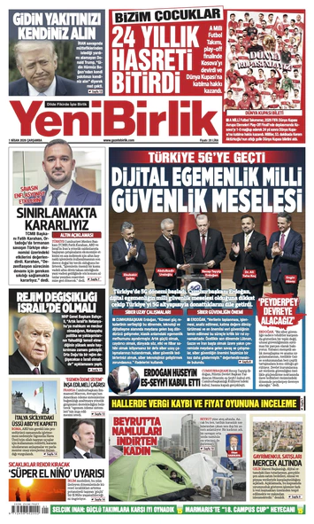 Yeni Birlik Gazetesi | 1 Nisan 2026