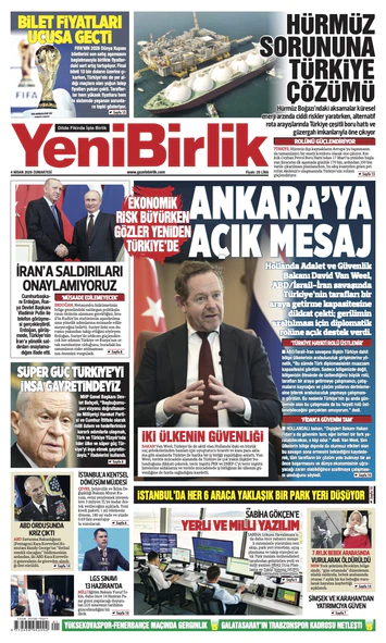 Yeni Birlik Gazetesi | 4 Nisan 2026