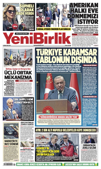 Yeni Birlik Gazetesi | 7 Nisan 2026