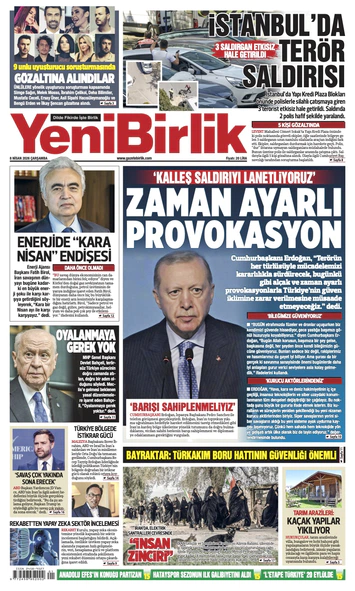 Yeni Birlik Gazetesi | 8 Nisan 2026