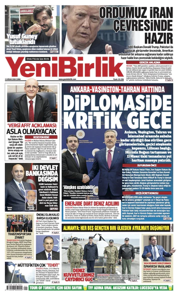 Yeni Birlik Gazetesi | 10 Nisan 2026