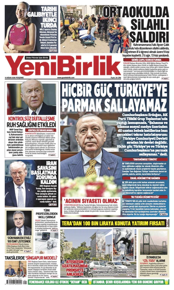 Yeni Birlik Gazetesi | 16 Nisan 2026