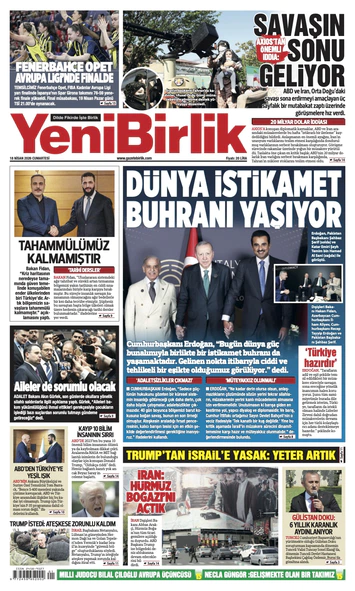 Yeni Birlik Gazetesi | 18 Nisan 2026