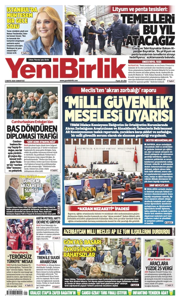 Yeni Birlik Gazetesi | 2 Mayıs 2026