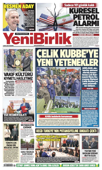Yeni Birlik Gazetesi | 7 Mayıs 2026
