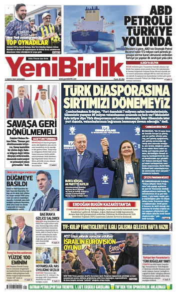 Yeni Birlik Gazetesi | 13 Mayıs 2026