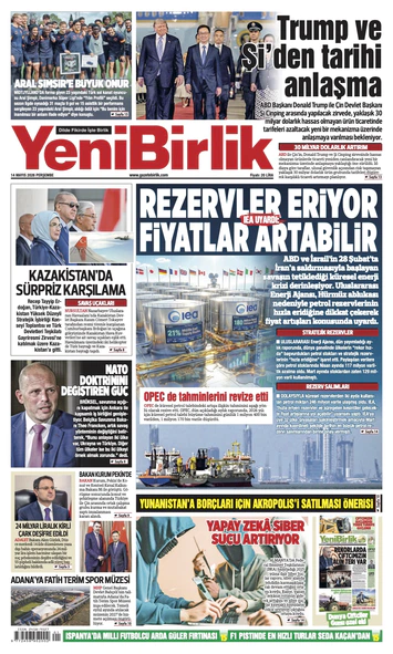 Yeni Birlik Gazetesi | 14 Mayıs 2026