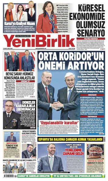 Yeni Birlik Gazetesi | 15 Mayıs 2026