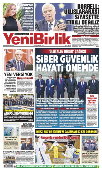 Yeni Birlik Gazetesi | 16 Mayıs 2026