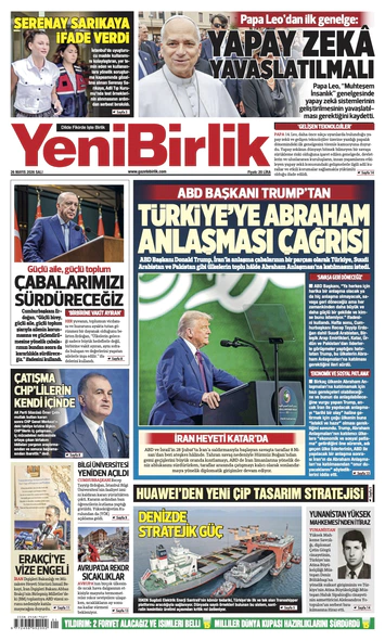 Yeni Birlik Gazetesi | 26 Mayıs 2026