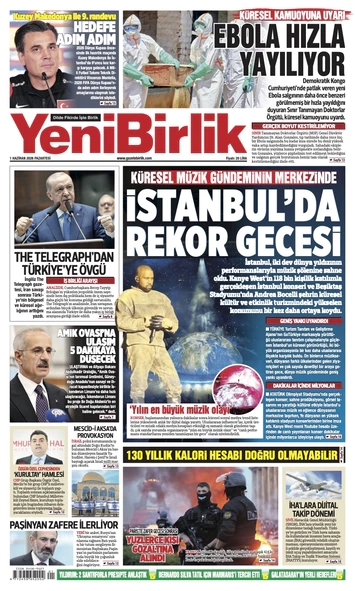 Yeni Birlik Gazetesi | 1 Haziran 2026