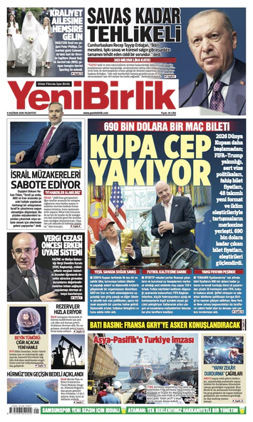 Yeni Birlik Gazetesi | 7 Haziran 2026