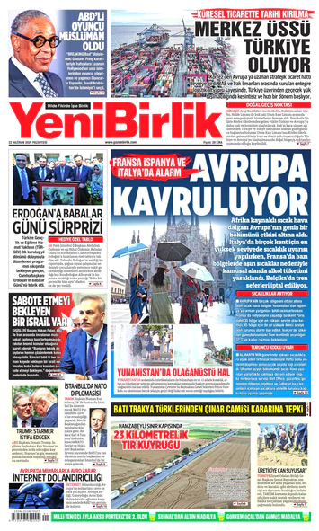 Yeni Birlik Gazetesi | 22 Haziran 2026