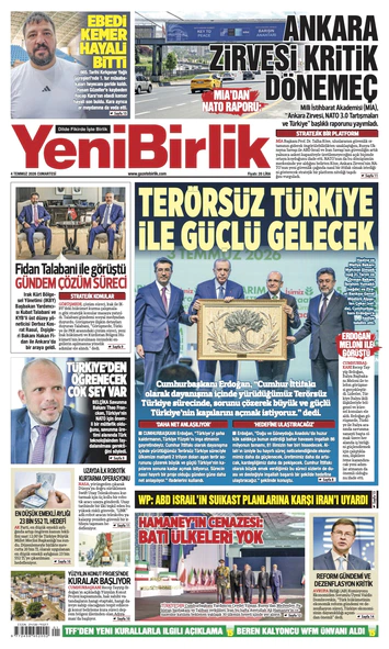 Yeni Birlik Gazetesi | 4 Temmuz 2026