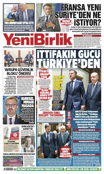 Yeni Birlik Gazetesi | 7 Temmuz 2026