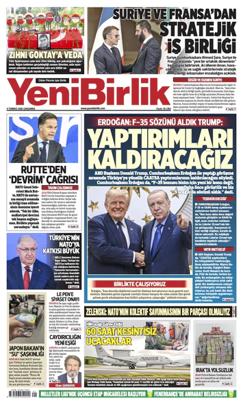Yeni Birlik Gazetesi | 8 Temmuz 2026