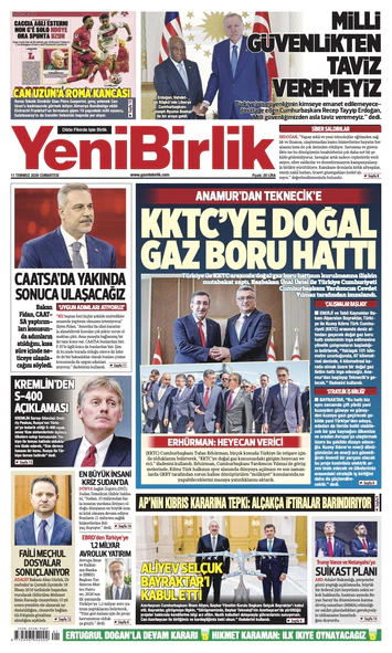 Yeni Birlik Gazetesi | 11 Temmuz 2026