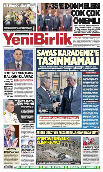 Yeni Birlik Gazetesi | 17 Temmuz 2026