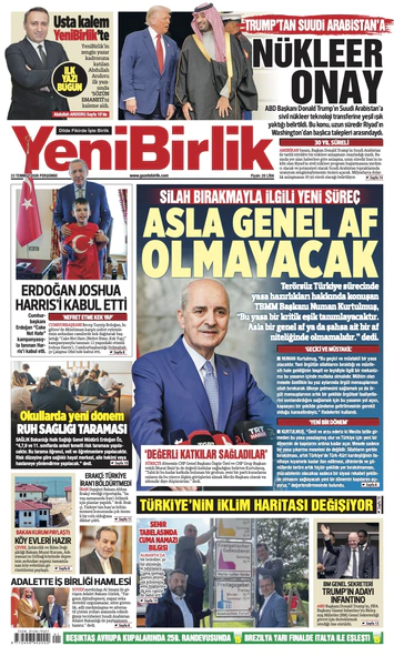 Yeni Birlik Gazetesi | 23 Temmuz 2026