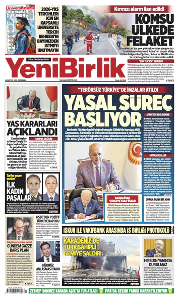Yeni Birlik Gazetesi | 5 Ağustos 2026